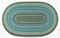 Earth Rugs C-419 Sage / Ivory / Settlers Blue Oval Braided Rug 27" x 45"